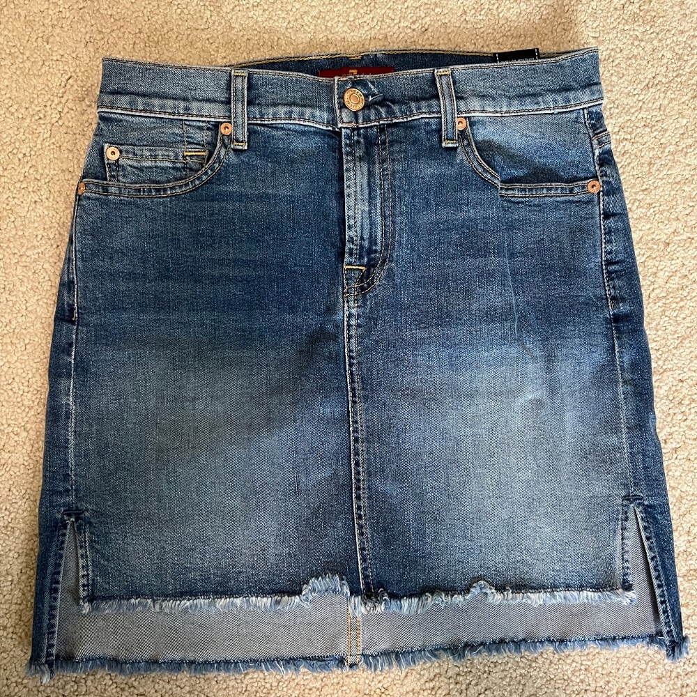 7 for all mankind denim skirt size 26